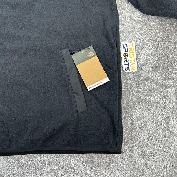 North Face Jacket Mens 2XL Tundra Full Zip Fleece Windproof Outdoor Black - Picture 3 of 13